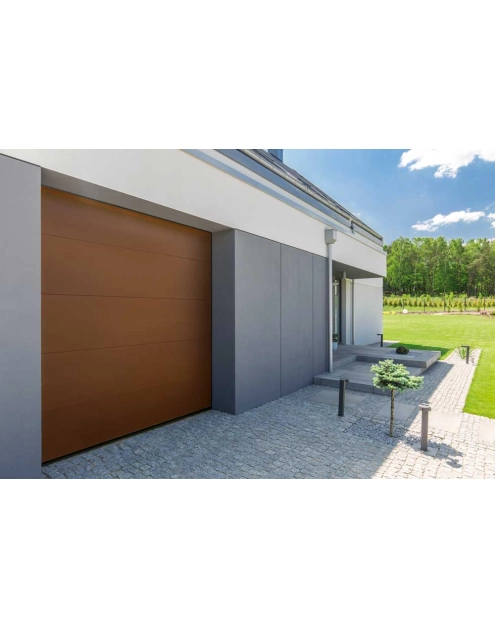 Zdjęcie: Brama segmentowa Optimal L40, orzech, 2500x2125 mm KRONMAT