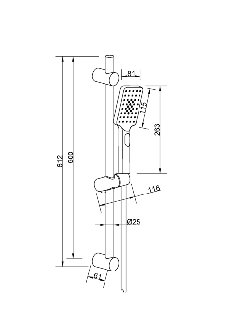Zdjęcie: Zestaw natryskowy Nyks czarny INVENA