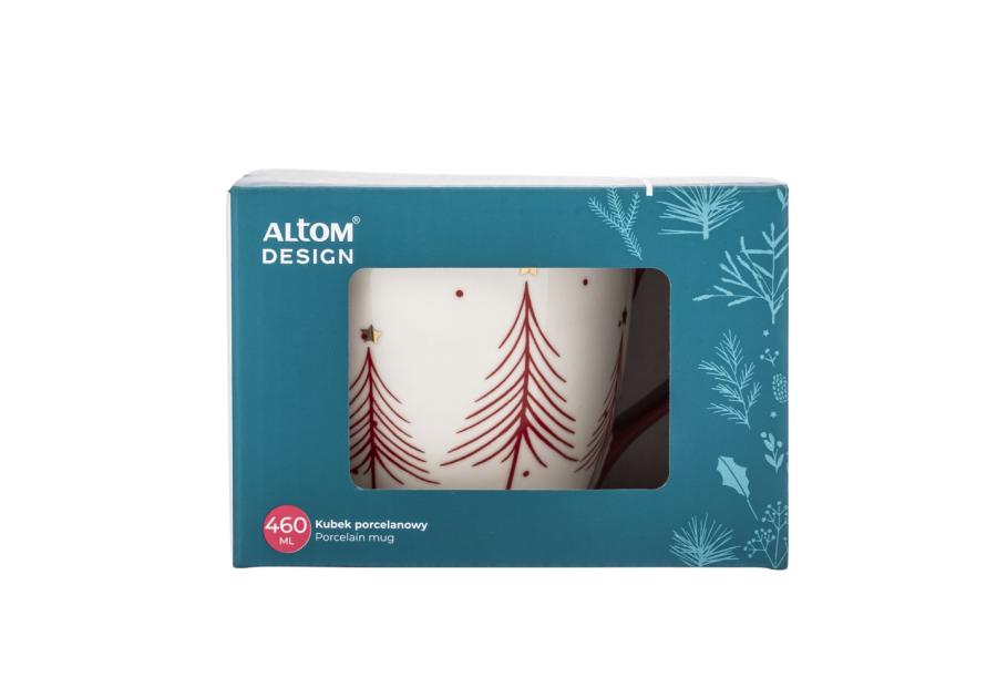 Zdjęcie: Kubek choinka czerwona 460 ml z dekoracją na uchu ALTOM DESIGN
