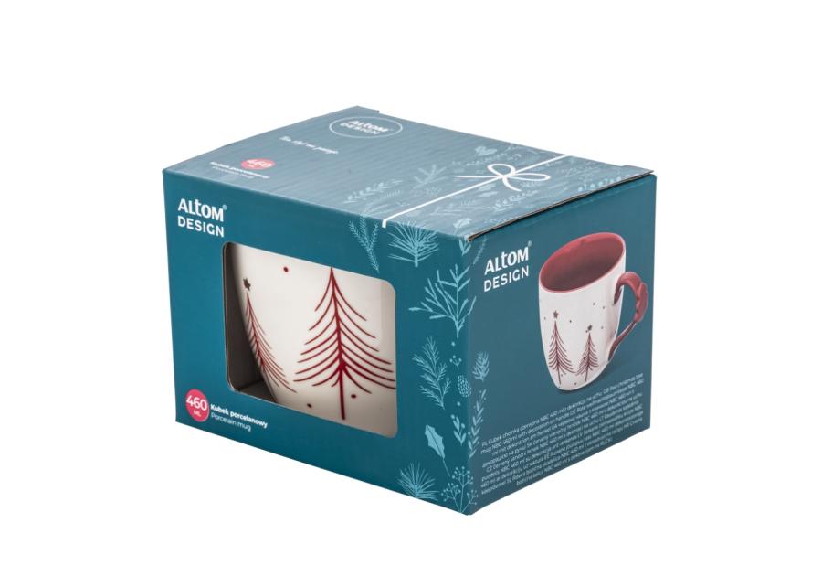 Zdjęcie: Kubek choinka czerwona 460 ml z dekoracją na uchu ALTOM DESIGN