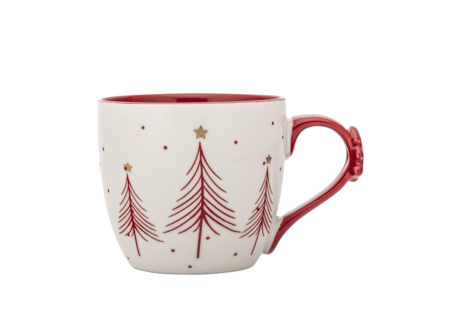 Zdjęcie: Kubek choinka czerwona 460 ml z dekoracją na uchu ALTOM DESIGN