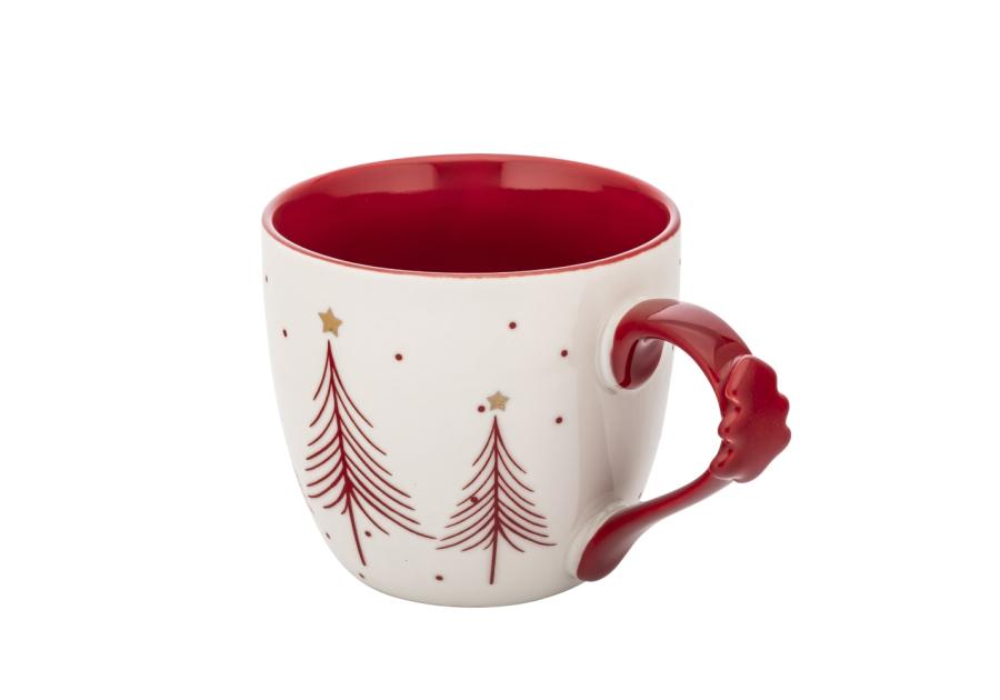 Zdjęcie: Kubek choinka czerwona 460 ml z dekoracją na uchu ALTOM DESIGN
