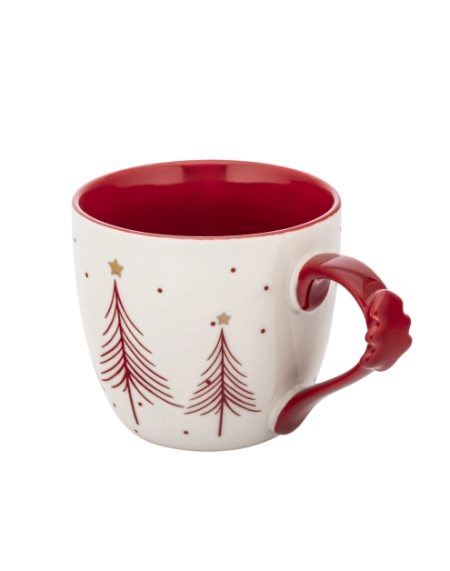 Zdjęcie: Kubek choinka czerwona 460 ml z dekoracją na uchu ALTOM DESIGN