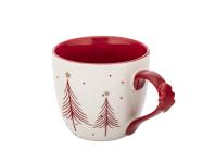 Zdjęcie: Kubek choinka czerwona 460 ml z dekoracją na uchu ALTOM DESIGN