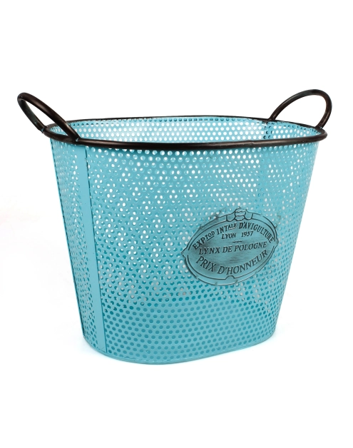 Zdjęcie: Koszyk z uchwytami 37x27x27/31 cm niebieski owalny TIN TOURS