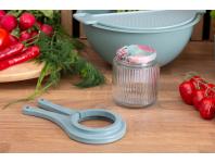 Zdjęcie: Komplet 4 słoików Spiżarnia Pani Domu ryflowanych 350 ml z 4 etykietami samoprzylepnymi ALTOM DESIGN