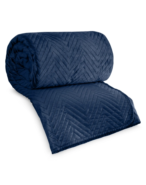 Zdjęcie: Narzuta welurowa Luiz 200x220 cm granatowa EUROFIRANY