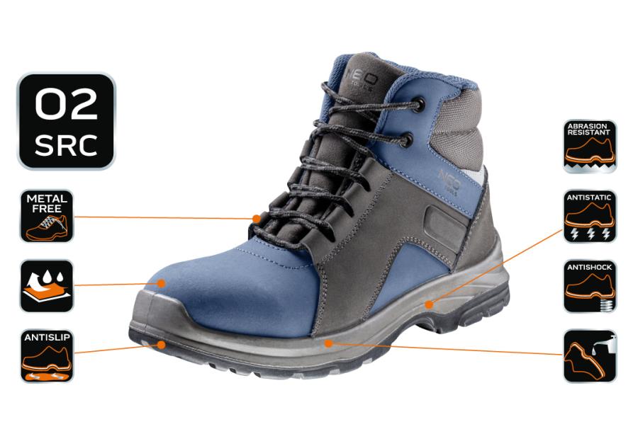 Zdjęcie: Trzewiki zawodowe O2 SRC, nubuk, rozmiar 39 NEO