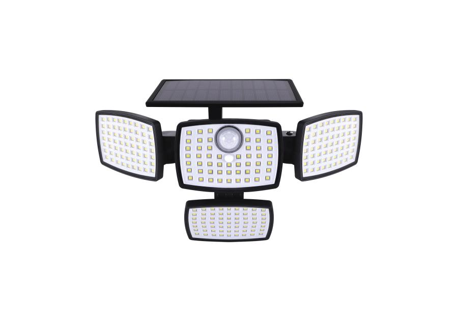 Zdjęcie: Naświetlacz solarny SMD Led z czujnikiem ruchu Borut 10 W NW czarny STRUHM
