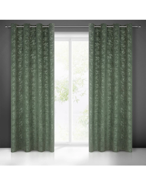 Zdjęcie: Zasłona gotowa Octavia 140 x 250 cm ciemnomiętowy EUROFIRANY