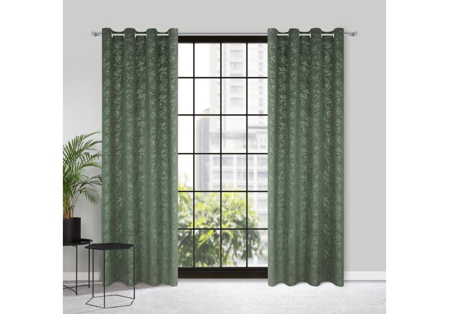 Zdjęcie: Zasłona gotowa Octavia 140 x 250 cm ciemnomiętowy EUROFIRANY