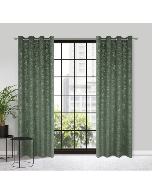 Zdjęcie: Zasłona gotowa Octavia 140 x 250 cm ciemnomiętowy EUROFIRANY