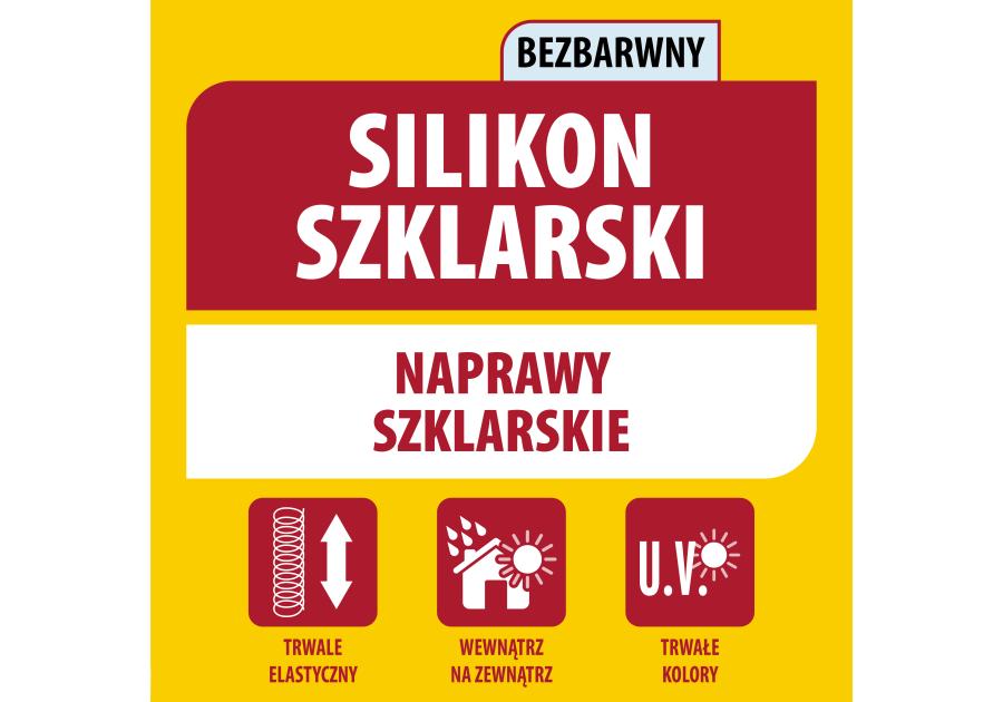 Zdjęcie: Silikon szklarski 280 ml bezbarwny SOUDAL
