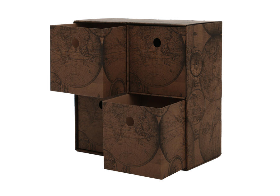 Zdjęcie: Pudełko z szufladkami Stara mapa BERTONI