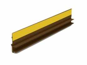 Listwa PVC BP12 Mini U L300 6/3 orzech ciemny, tynk z uszczelką BELLA PLAST