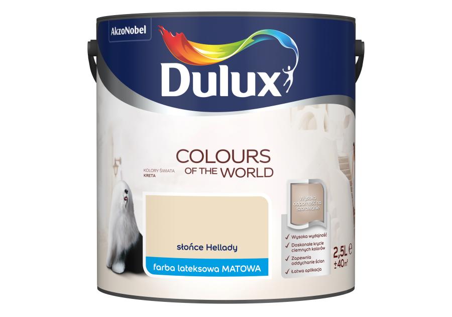 Zdjęcie: Farba do wnętrz Kolory Świata 2,5 L słońce Hellady DULUX