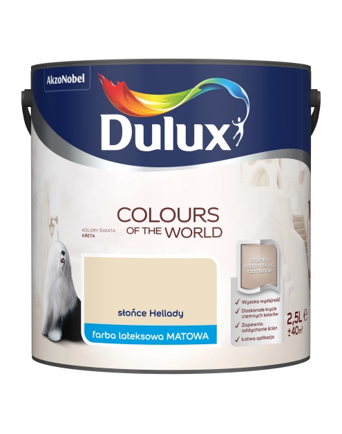 Zdjęcie: Farba do wnętrz Kolory Świata 2,5 L słońce Hellady DULUX