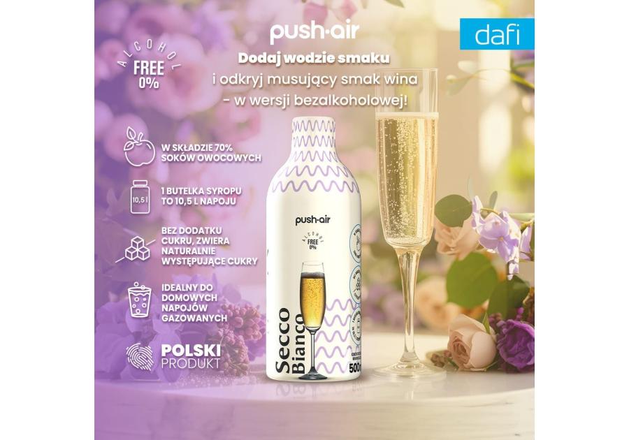 Zdjęcie: Koncentrat do wody Secco Bianco Syrop Dafi 500 ml PUSHAIR