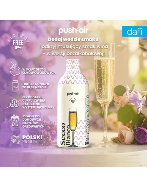 Zdjęcie: Koncentrat do wody Secco Bianco Syrop Dafi 500 ml PUSHAIR