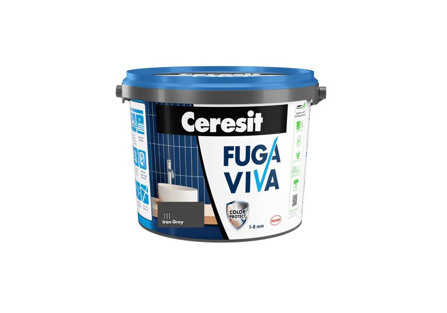 Zdjęcie: Fuga Viva elastyczna cementowa 1-8 mm iron grey 2 kg CERESIT