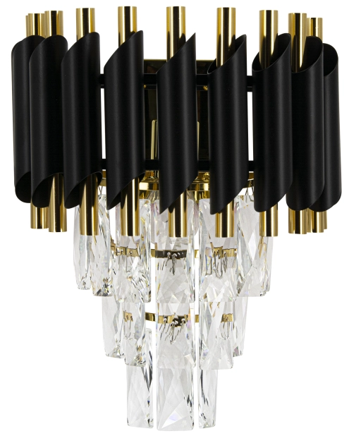 Zdjęcie: Kinkiet Toledo 1-punktowy czarno-złoty ELEM