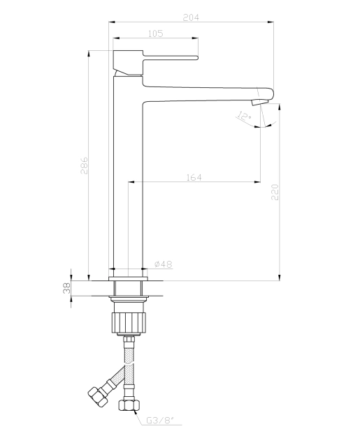 Zdjęcie: Wysoka bateria umywalkowa Glamour złota INVENA