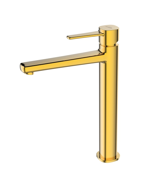 Zdjęcie: Wysoka bateria umywalkowa Glamour złota INVENA