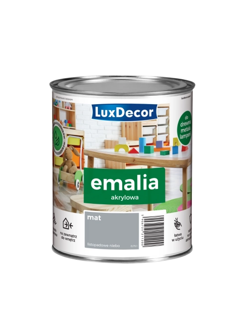 Zdjęcie: Emalia akrylowa listopadowe niebo 0,75 L mat LUXDECOR