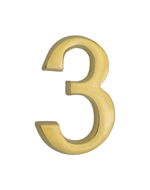 Zdjęcie: Cyfra 3 samoprzylepna mosiężna 50 mm METRO