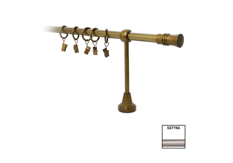 Zdjęcie: Karnisz pojedynczy Nokaut fi 16 mm - 160 cm cylinder satyna KARWEL