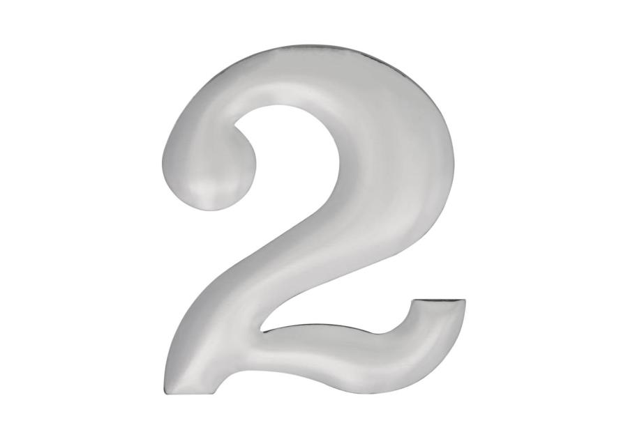 Zdjęcie: Cyfra 2 aluminiowa, chrom 37 mm METRO