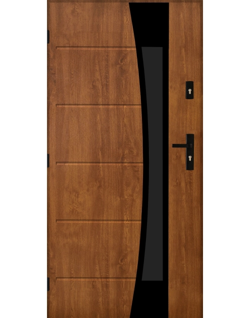 Zdjęcie: Drzwi zewnętrzne diuna złoty dąb 100l komplet PANTOR