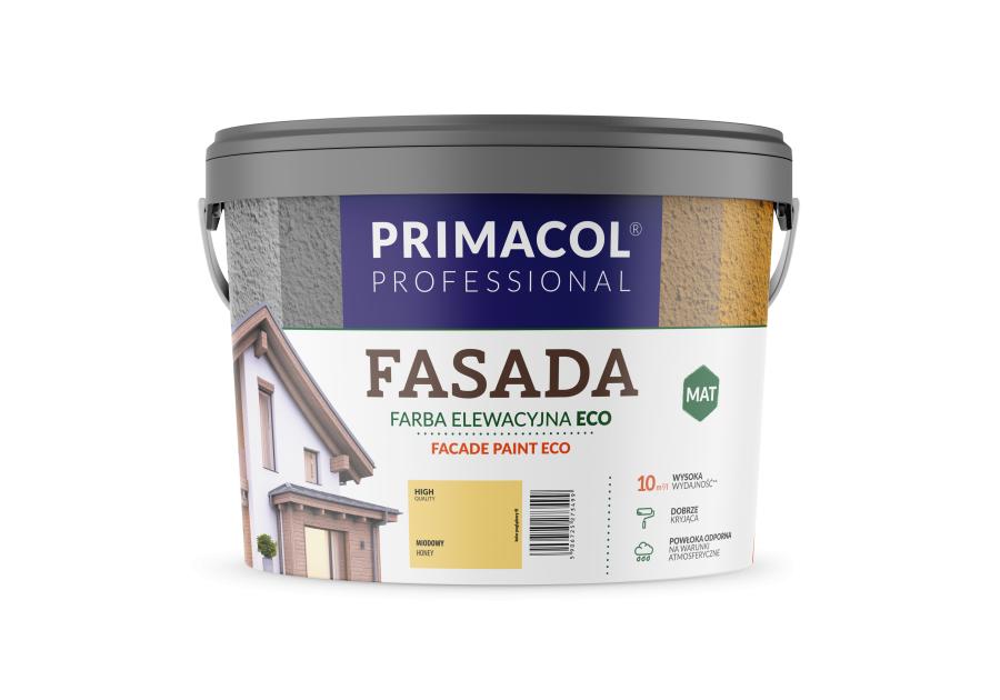 Zdjęcie: Farba fasadowa Eco kolor miodowy 9 L PRIMACOL