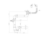 Zdjęcie: Syfon zlewozmywakowy rurowy pojedynczy 70 mm z wyjściem na pralkę/zmywarkę TYCNER