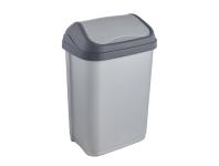 Zdjęcie: Kosz na śmieci z obrotową pokrywą swantje 10 L srebrny KEEEPER