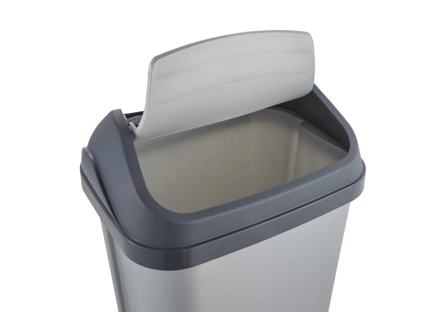 Zdjęcie: Kosz na śmieci z obrotową pokrywą swantje 10 L srebrny KEEEPER