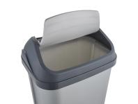 Zdjęcie: Kosz na śmieci z obrotową pokrywą swantje 10 L srebrny KEEEPER