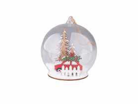 Świąteczna dekoracja w szklanym kloszu 10x10x11 cm ALTOMDESIGN