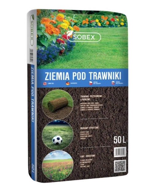 Zdjęcie: Ziemia pod trawniki 50 L SOBEX