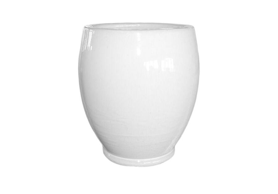 Zdjęcie: Donica ceramiczna 25x23 cm mrozoodporna biała CERMAX