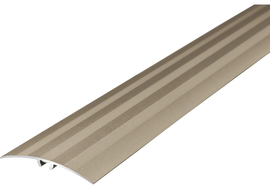 Zdjęcie: Listwa ochronna aluminium wcisk z ryflem 47 mm 0,93 m szampan CEZAR