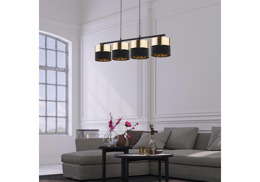 Zdjęcie: Lampa wisząca Hilton black/gold 4 x E27 4342 TK LIGHTING