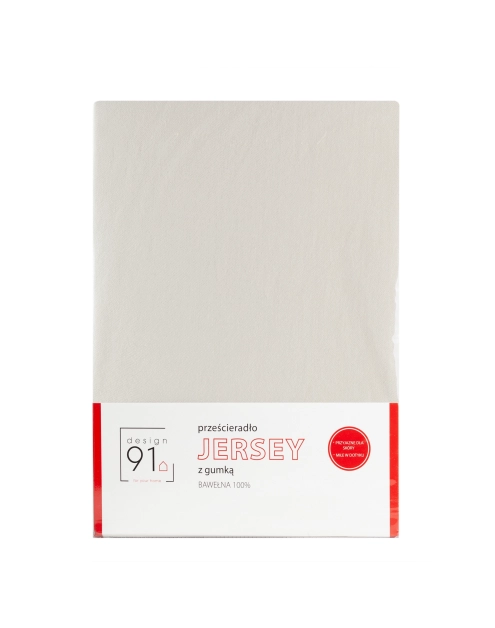 Zdjęcie: Prześcieradło Jersey z gumką 240x220 + 30 cm beżowe EUROFIRANY