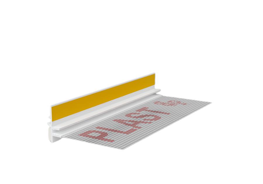 Zdjęcie: Listwa PVC BP13 Midi L250 9/3 biały, dylatacyjna, z siatką i z uszczelką BELLA PLAST