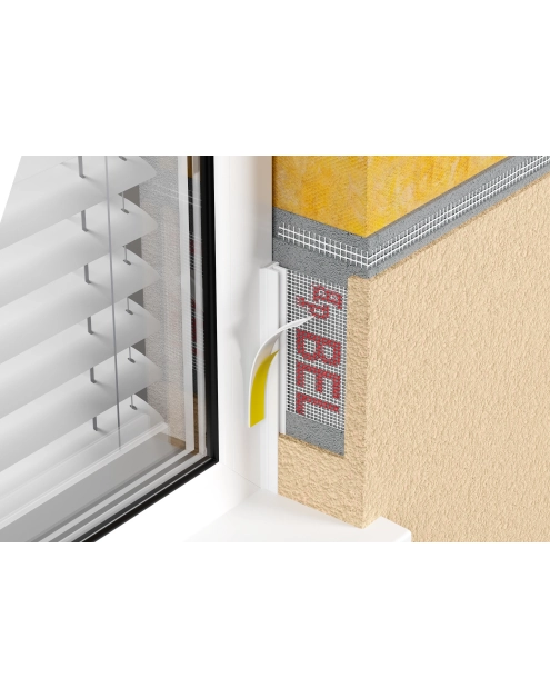 Zdjęcie: Listwa PVC BP13 Midi L250 9/3 biały, dylatacyjna, z siatką i z uszczelką BELLA PLAST