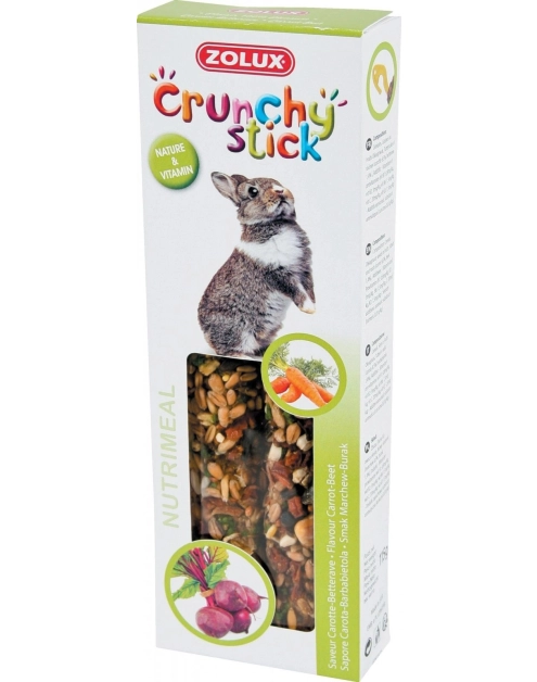Zdjęcie: Kolba Crunchy Stick dla królika marchew, burak 115 g ZOLUX