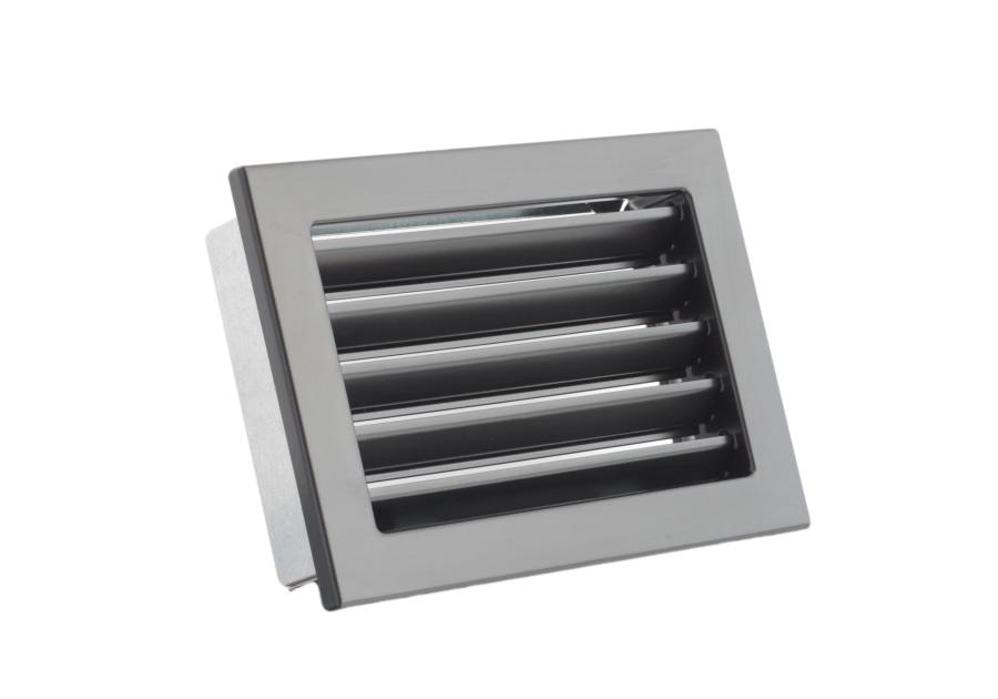 Zdjęcie: Kratka Ventlab KRVZS240x170-ML.CZ z żaluzją stałą czarna DARCO