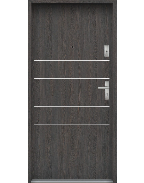 Zdjęcie: Drzwi wejściowe do mieszkań Bastion A-30 Wenge deska 80 cm lewe ODR KR CENTER