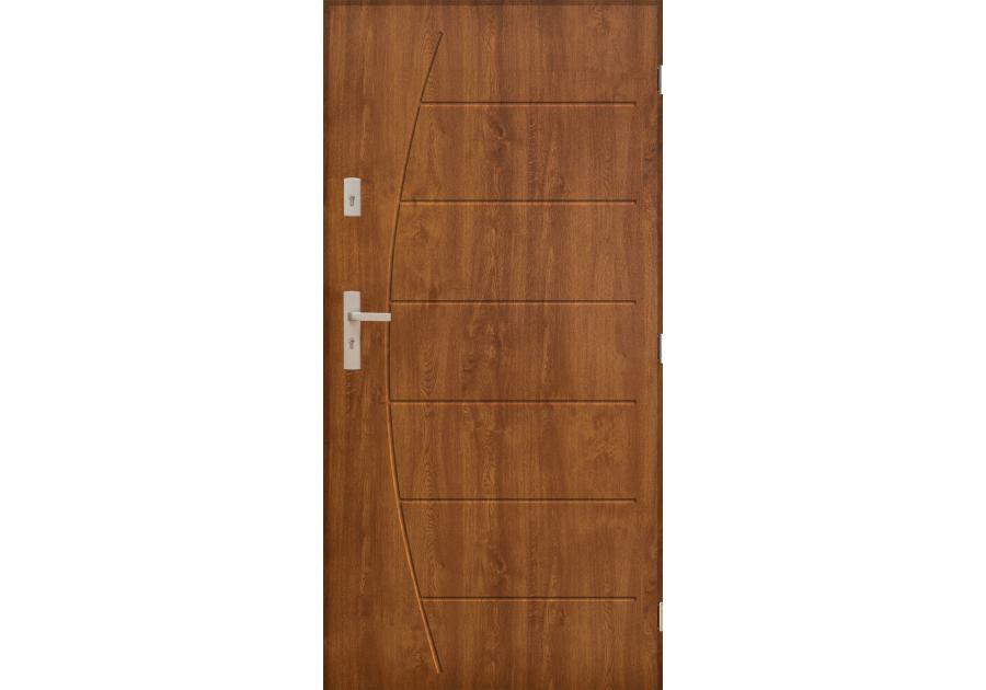 Zdjęcie: Drzwi zewnętrzne korab złoty dąb 80p komplet PANTOR