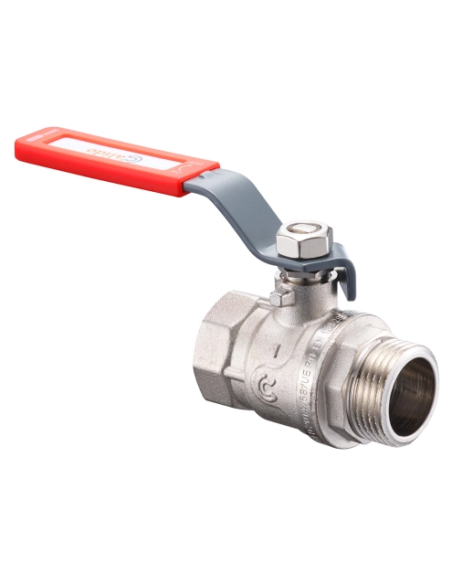 Zdjęcie: zawór na zawieszce kulowy z rączką w/z 1/2", pełen nikiel CALIDO